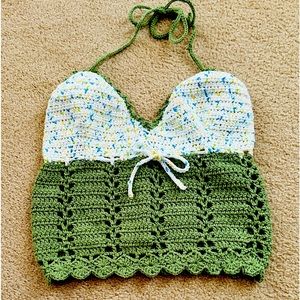 Lacey Crochet Halter Top